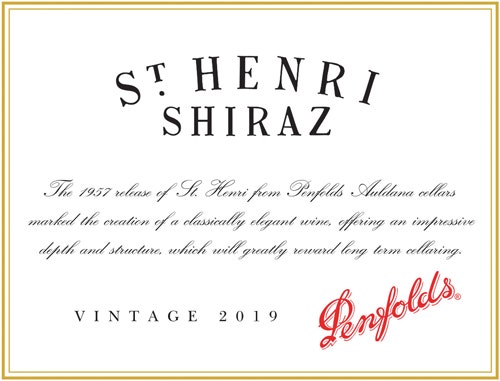 Penfolds 2019 St. Henri Shiraz (South Australia)