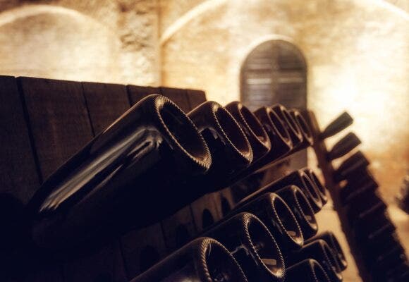 An underground wine cellar